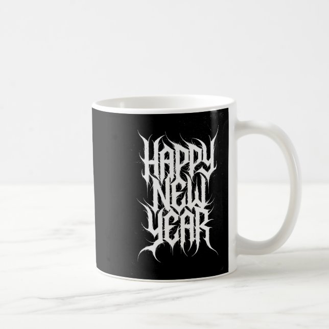 Mug Happy New Year Black Metal Goth Nge Rocker Holiday (Droite)