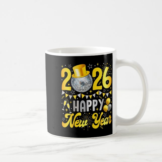 Mug Happy New Year Party 2026 Balloon Family Matching  (Droite)