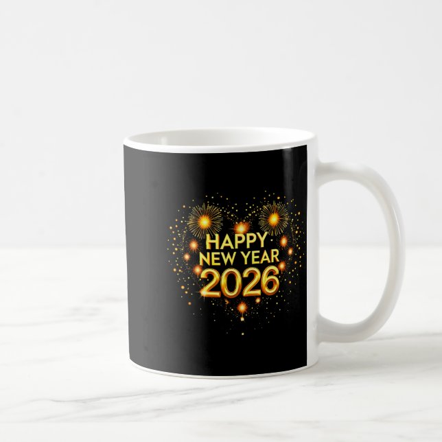 Mug Happy New Year Party 2026 Funny Balloon Family Mat (Droite)