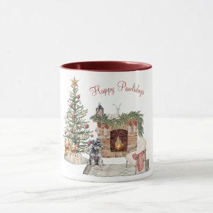 Mug Happy Pawlidays Chien Design - Schnauzer miniature