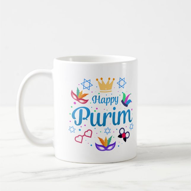 Mug Happy Purim - Chag Purim Sameach (Gauche)