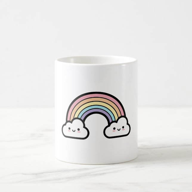 Mug Happy Rainbow – Cute Kawaii Illustration (Centre)