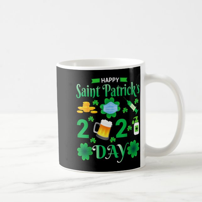Mug Happy Saint Patrick's Day 2024 Irish Shamrock Face (Droite)