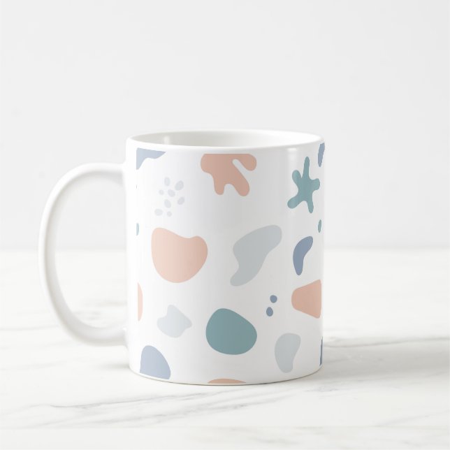 Mug Happy Soft Pastel Motif sans couture (Gauche)