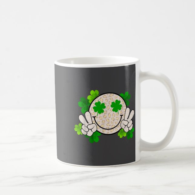 Mug Happy St Patrick's Day Leopard Smile Face Irish Sh (Droite)
