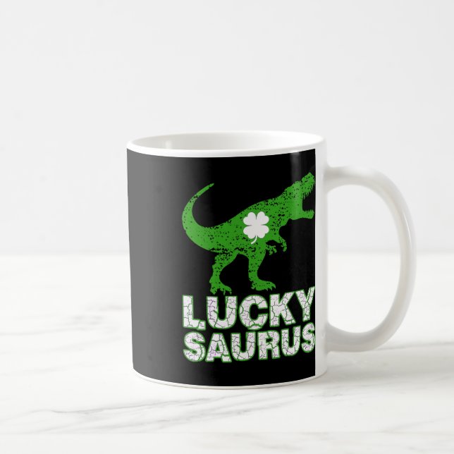 Mug Happy St Patricks Day Luckysaurus Dinosaur Shamroc (Droite)