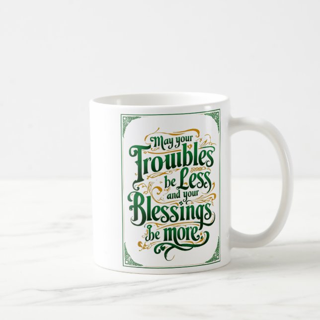 Mug Happy St. Patrick's Day Motivational Quote Apparel (Droite)