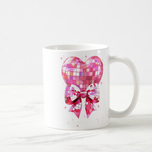 Mug Happy Valentine's Day Funny Coquette Disco Ball He (Droite)
