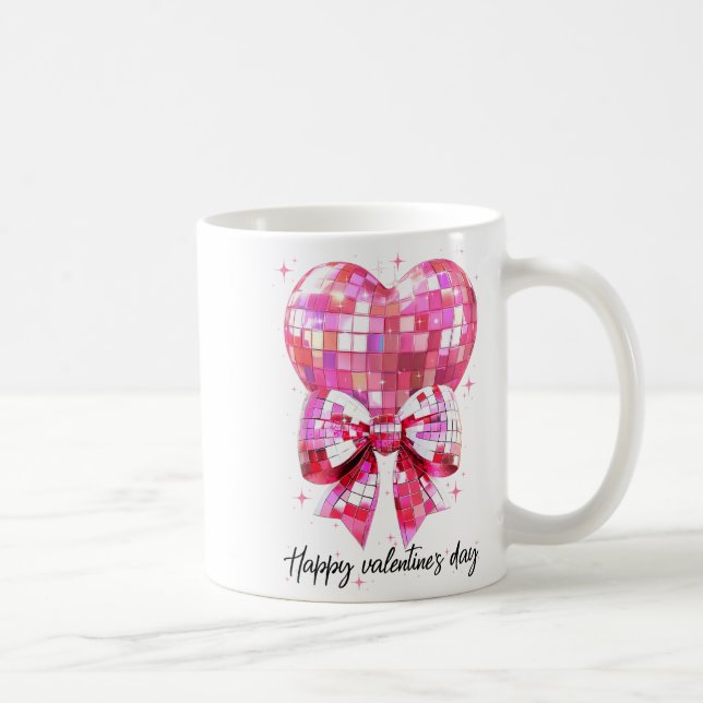 Mug Happy Valentine's Day Funny Coquette Disco Ball He (Droite)