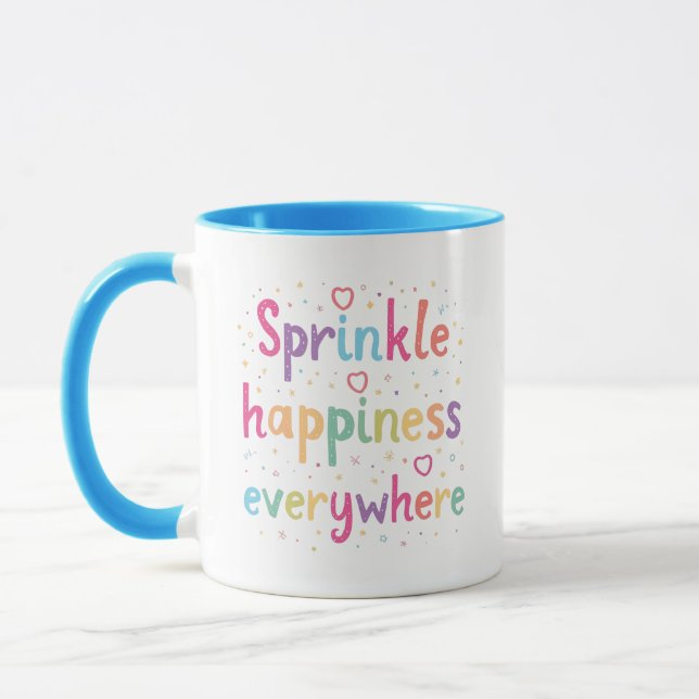 Mug Happy Vibes Sprinkle Happiness Confetti Art (Gauche)