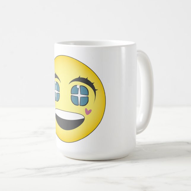 Mug Happy visage de anime (Devant droit)