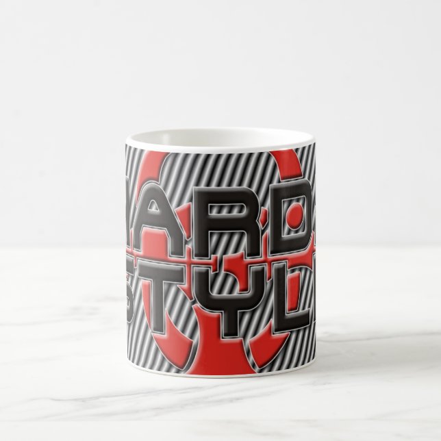 Mug hard Est mon style - rayures | musique hardstyle (Centre)