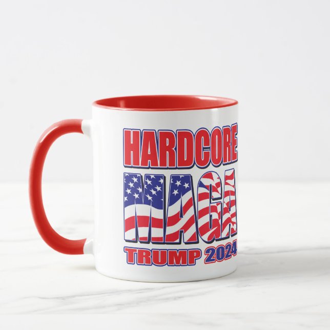 Mug Hardcore Maga Trump 2024 (Gauche)