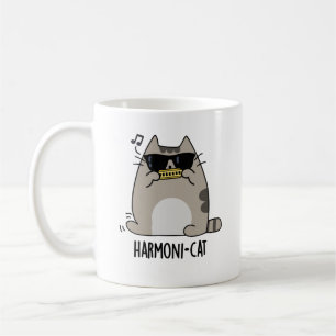 Mug Hari-cat Funny Harmonica Cat Pun