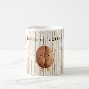 Mug Haricot Mais D'abord Café Brun Points Rayures