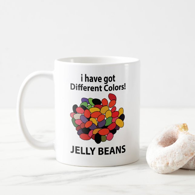 Mug Haricots de couleur amusants Jelly Beans (Avec donut)