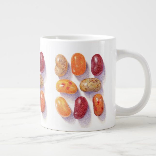 MUG HARICOTS JELLY D'AUTOMNE Grand Mug Blanc (Droite)