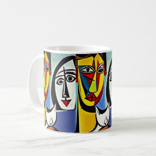 Mug Harmonie Abstraite : Couple avec chat