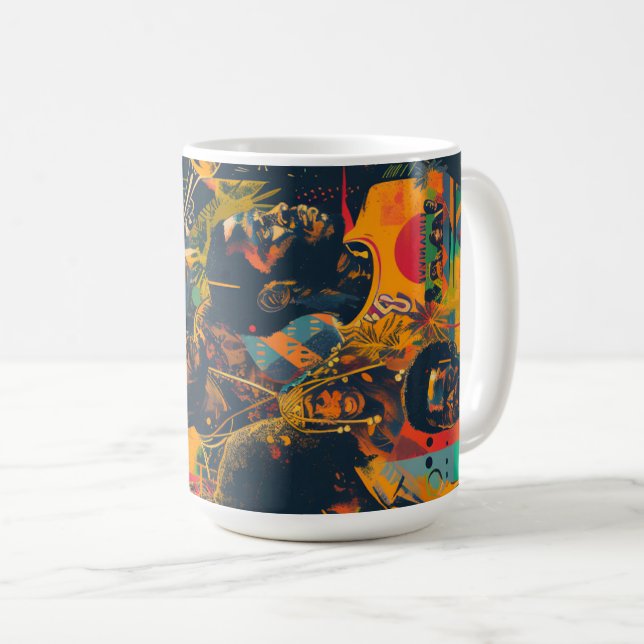 Mug Harmonie dans le patrimoine Inspiration africaine- (Devant droit)