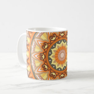 Mug Harmonie d'Automne Mandala Motif Feuilles de Chute