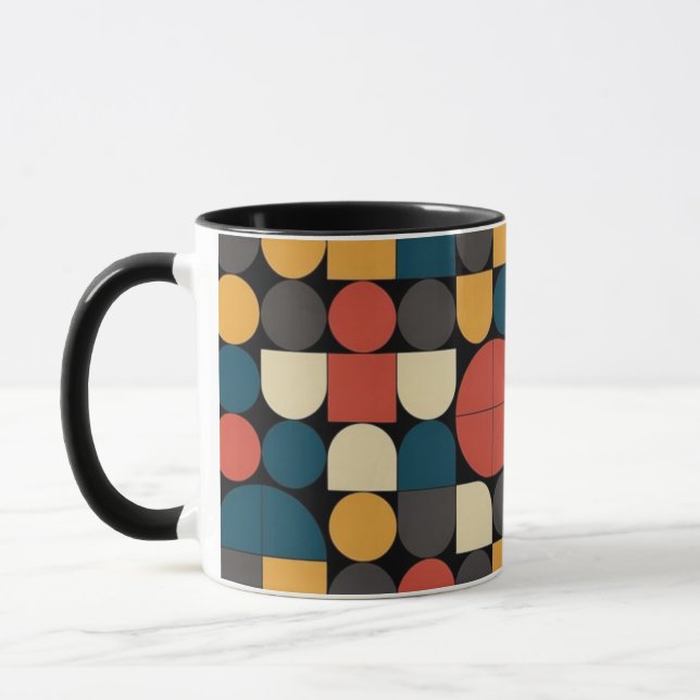 Mug Harmonie de géométrie pure Bauhaus (Gauche)