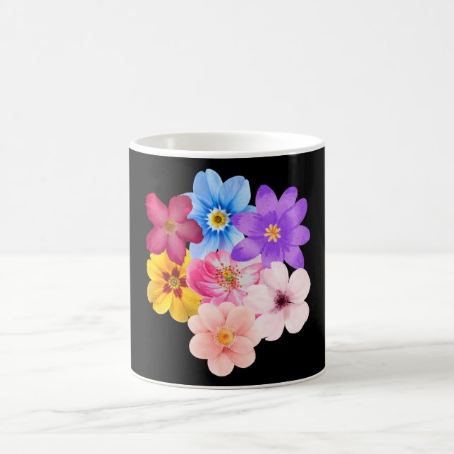 Mug Harmonie de printemps - Bouquet de fleurs mixtes à (Centre)