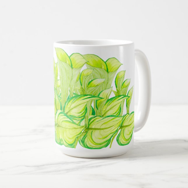 Mug 'Harmonie en vert' sur une musique classique (Devant droit)