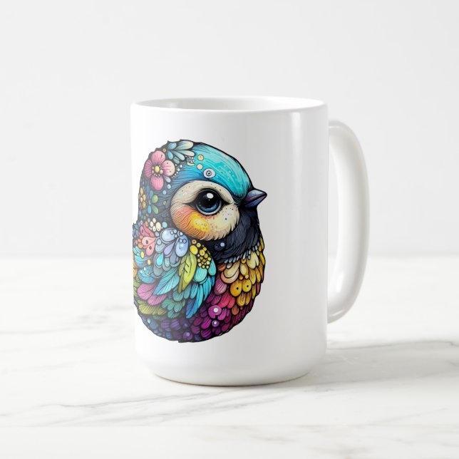 Mug Harmonie florale des oiseaux (Devant droit)