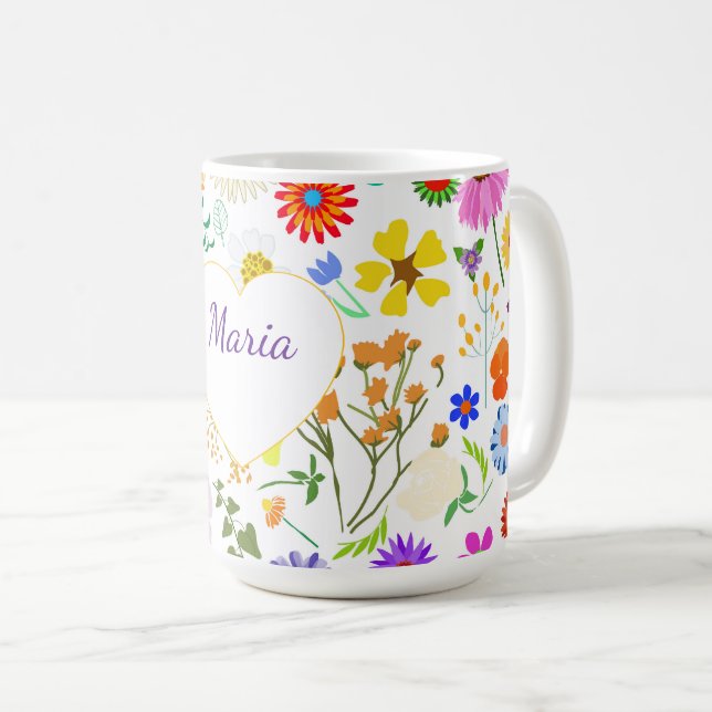 Mug Harmonie florale printanière (Devant droit)