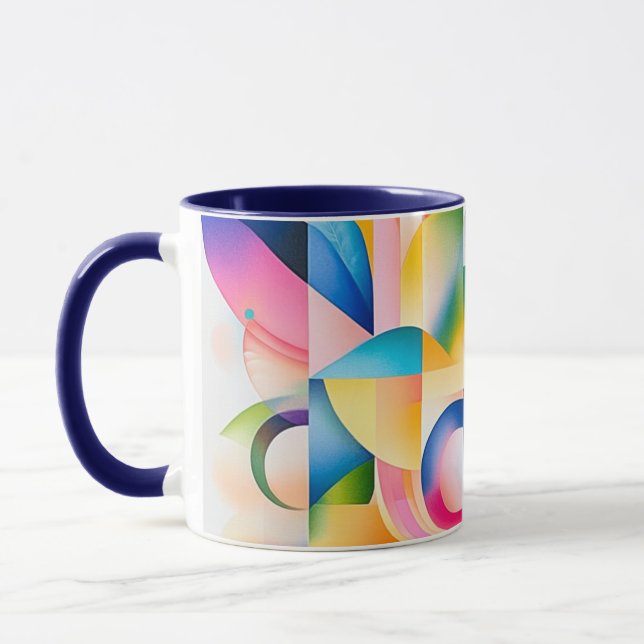 Mug Harmonie géométrique florale (Gauche)