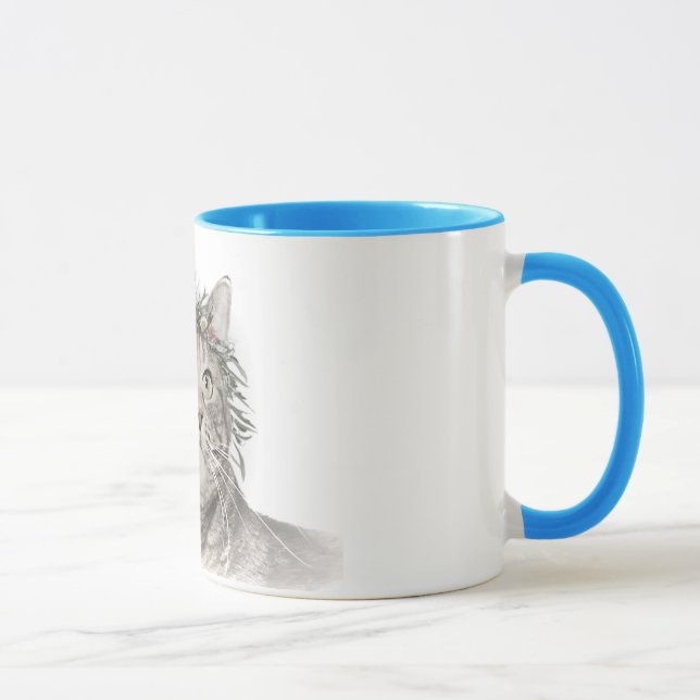 Mug Harpiste le chat tigré (Droite)