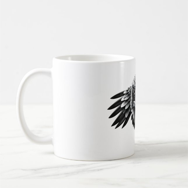 Mug Harrier Hawk Head Black & White T-Shirt (Gauche)