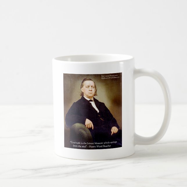 Mug Harriet Ward Beecher Citation sur la gratitude Sag (Droite)