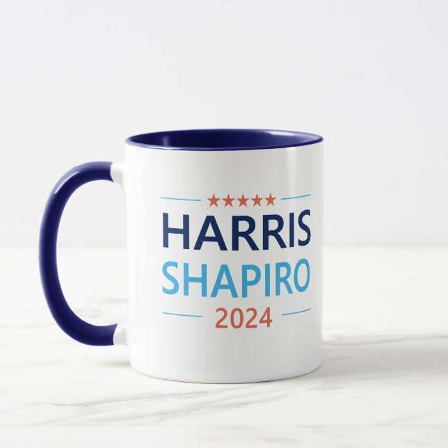 Mug Harris Shapiro 2024 Kamala Harris Démocrate (Gauche)