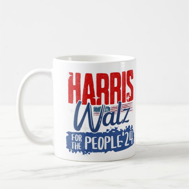 Mug Harris Walz 2024 Pour le Peuple Élection Démocrate (Gauche)