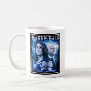 Mug Harris Walz 2024 Retro 90s Style