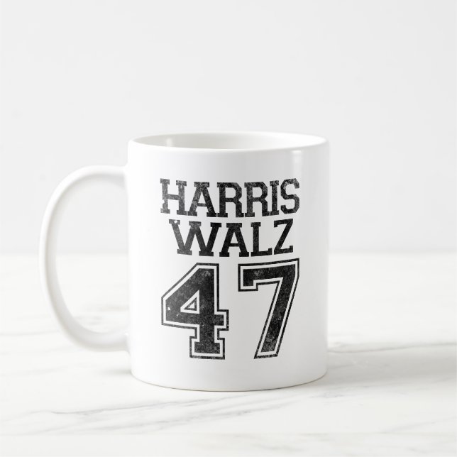 Mug Harris Walz 47e président Vintage (Gauche)