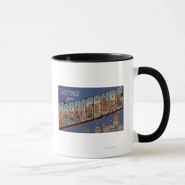 Mug Harrisburg, Pennsylvanie - Scènes de grandes lettr (Droite)