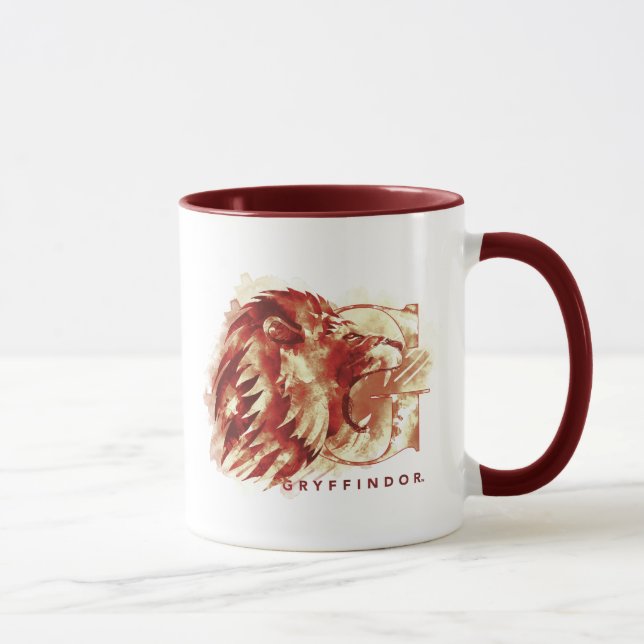 Mug Harry Potter | Aquarelle Lion GRYFFINDOR™ (Droite)