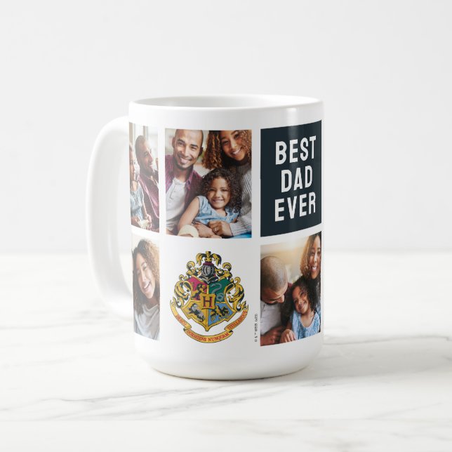 Mug Harry Potter | Blason de Poudlard - Collage de pho (Devant gauche)