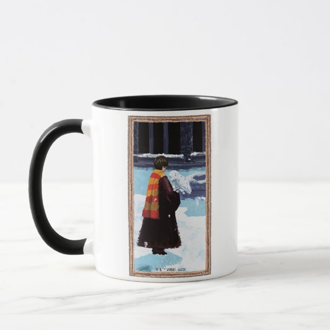 Mug HARRY POTTER™ et Hedwig dans la cour de HOGWARTS™ (Gauche)