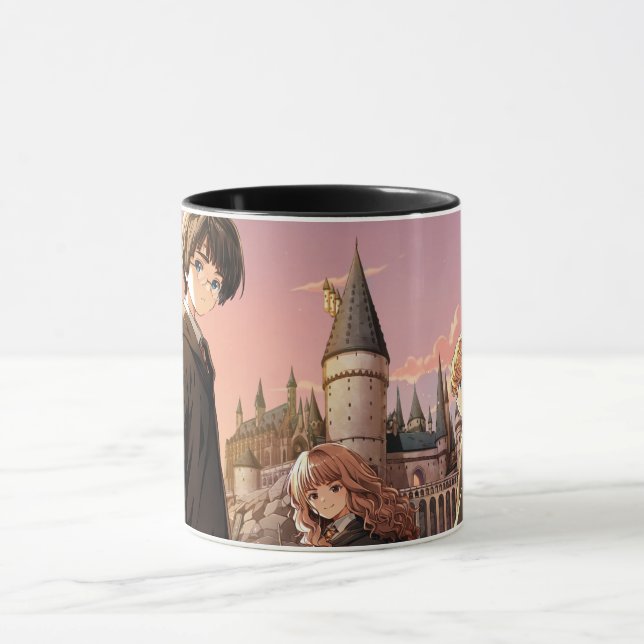 Mug HARRY POTTER™ Hermione & Ron HOGWARTS™ Scène d'ani (Centre)