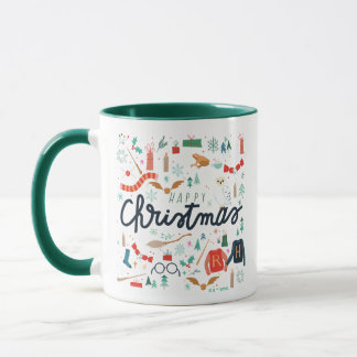 Mug Harry Potter | Joyeux Noël avec des icônes de fête