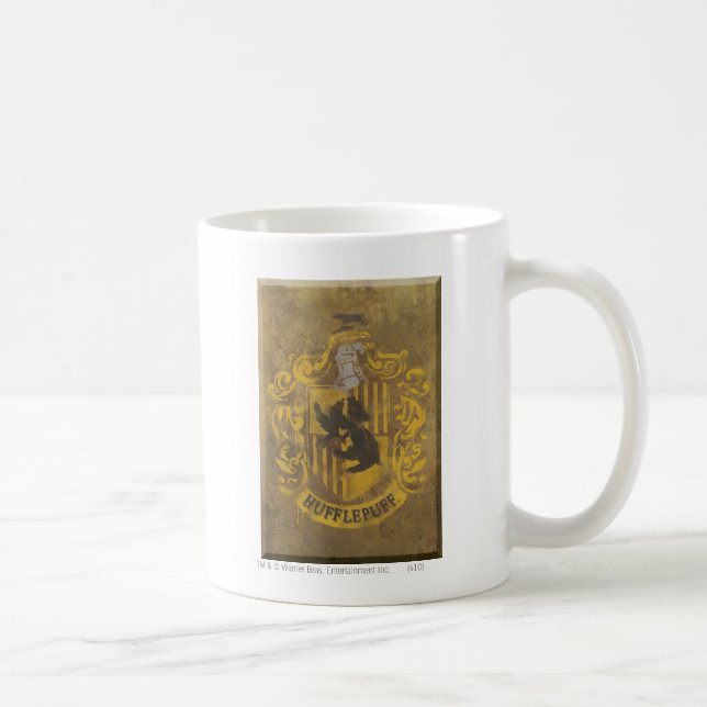 Mug Harry Potter | Peinture en spray Blason de Poufsou (Droite)