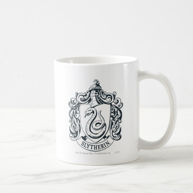 Mug Harry Potter | Slytherin Crest - noir et blanc (Droite)
