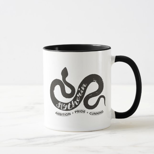 Mug Harry Potter | SLYTHERIN™ Silhouette Typographie (Droite)