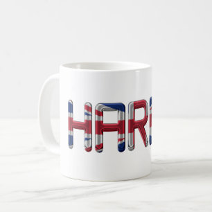 Mug Harry UK Nom du drapeau Union Jack Typographie
