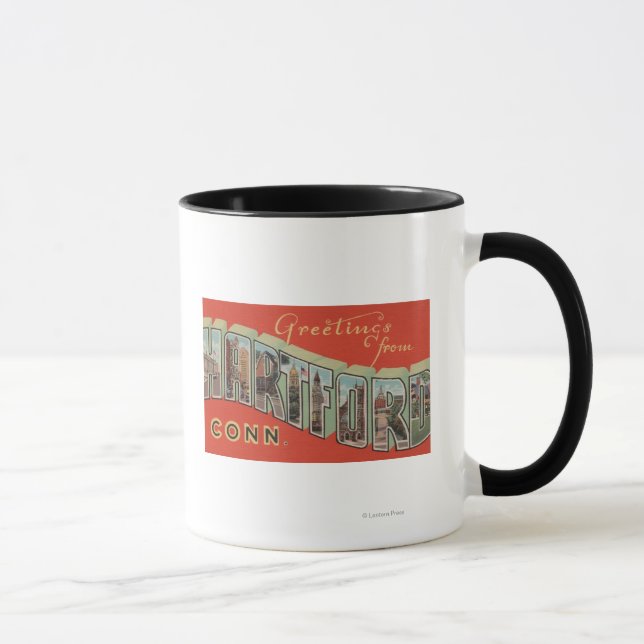 Mug Hartford, Connecticut - Scènes de grandes lettres  (Droite)