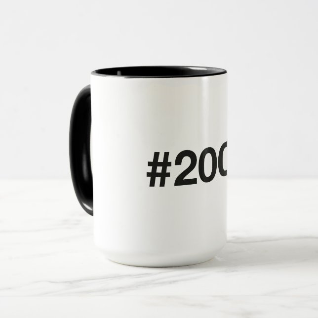 Mug Hashtag 2008 17 Anniversaire (Devant gauche)