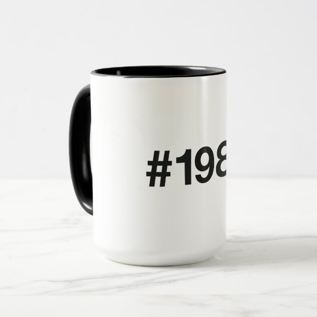 Mug Hashtag 36 Anniversaire 1989 (Devant gauche)